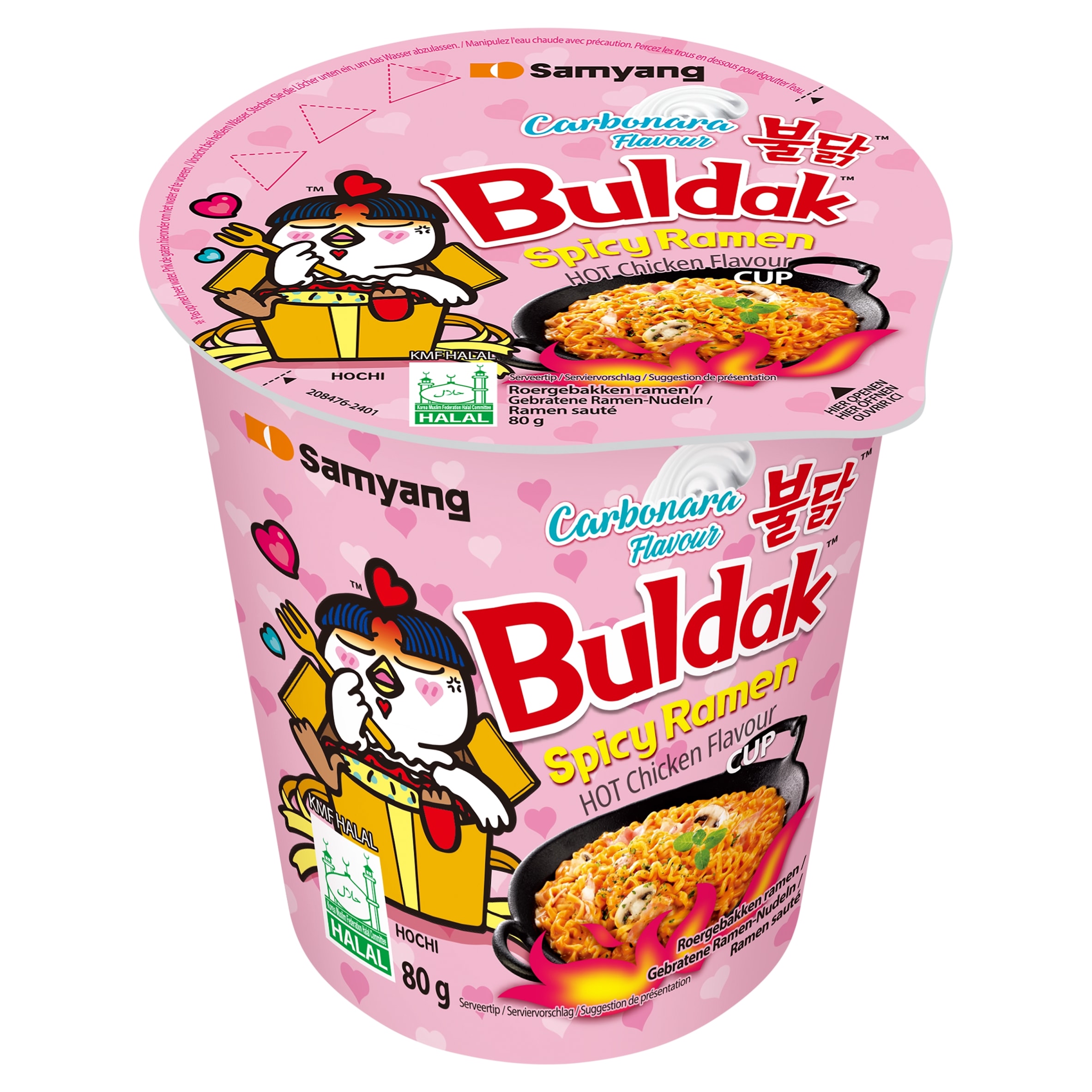 Samyang Buldak Spicy Ramen Hot Chicken & Carbonara Flavor 80g