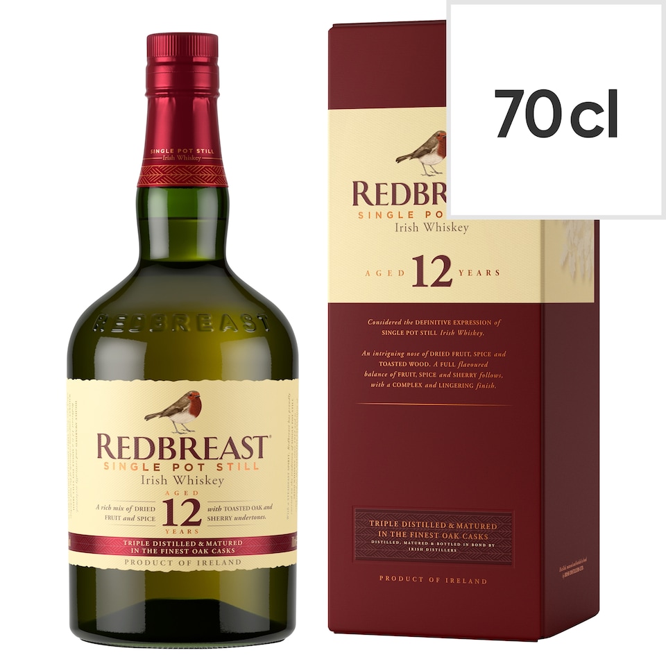 Redbreast Aged 12 Years Single Pot Still Irish Whiskey 700ml