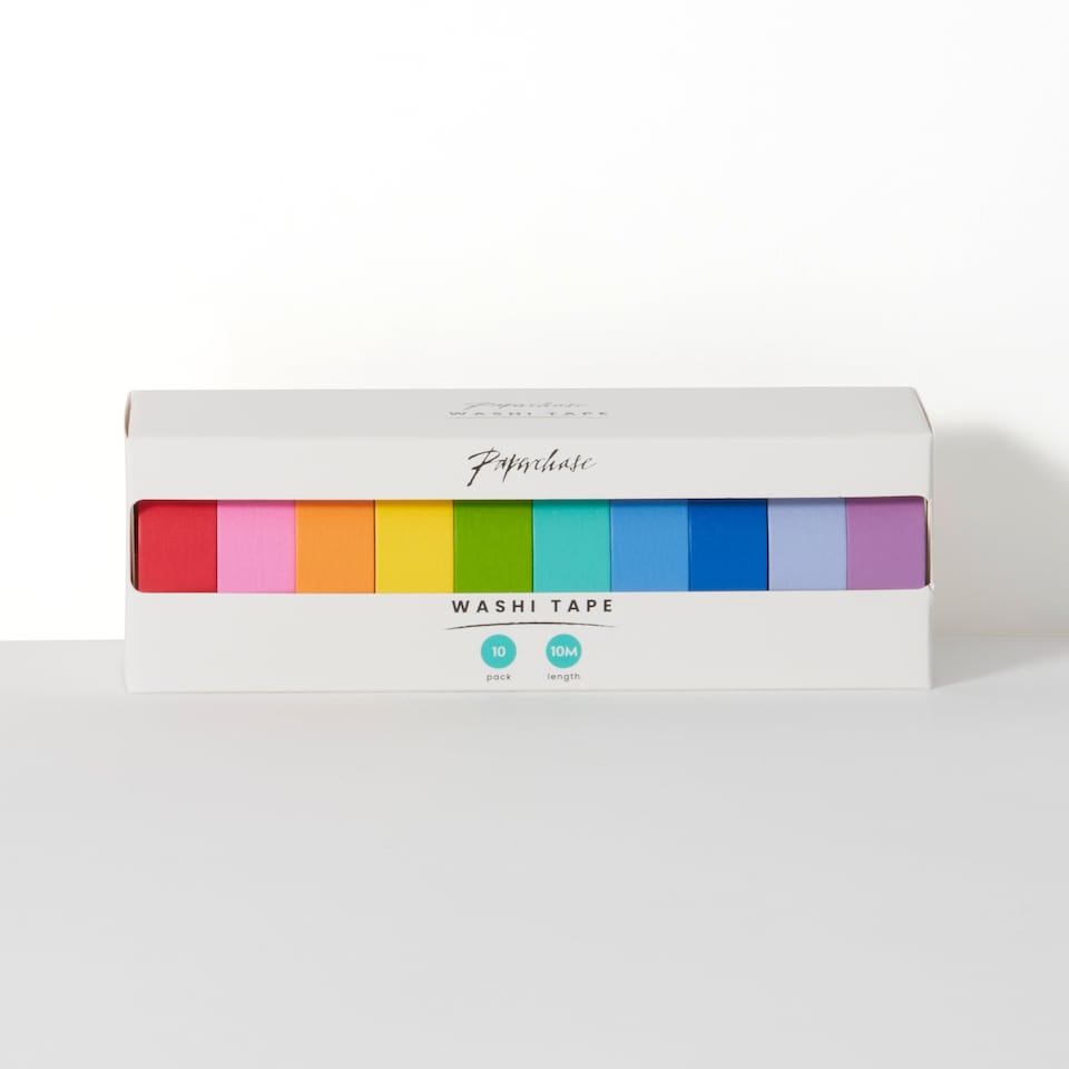 image 1 of Paperchase Rainbow 10 Washi Tapes