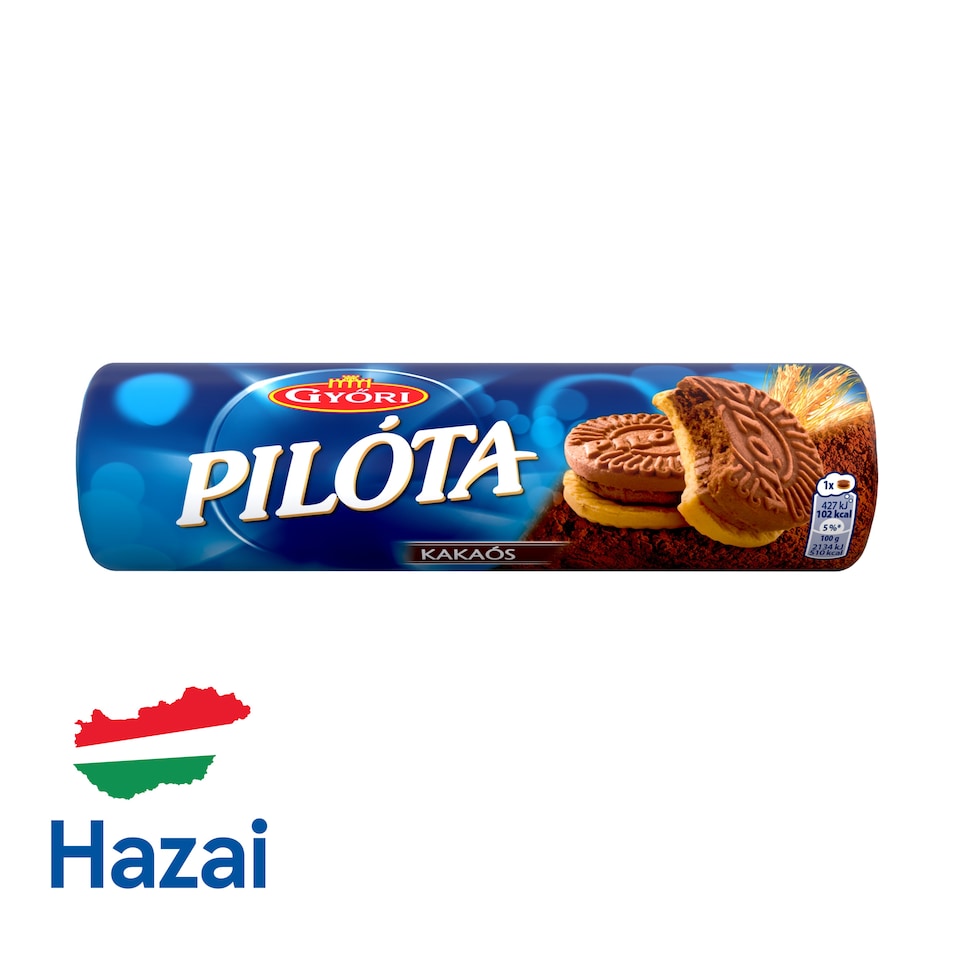 Győri Pilóta kakaós krémmel töltött omlós keksz 180 g