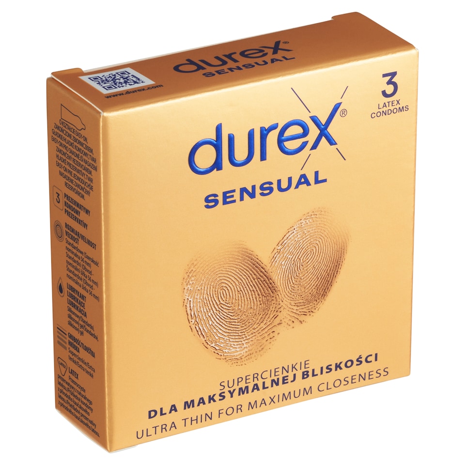 image 1 of Durex Sensual Condoms 3 pcs