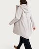 image 3 of F&F Drawstring Waist Hooded Raincoat in Cream