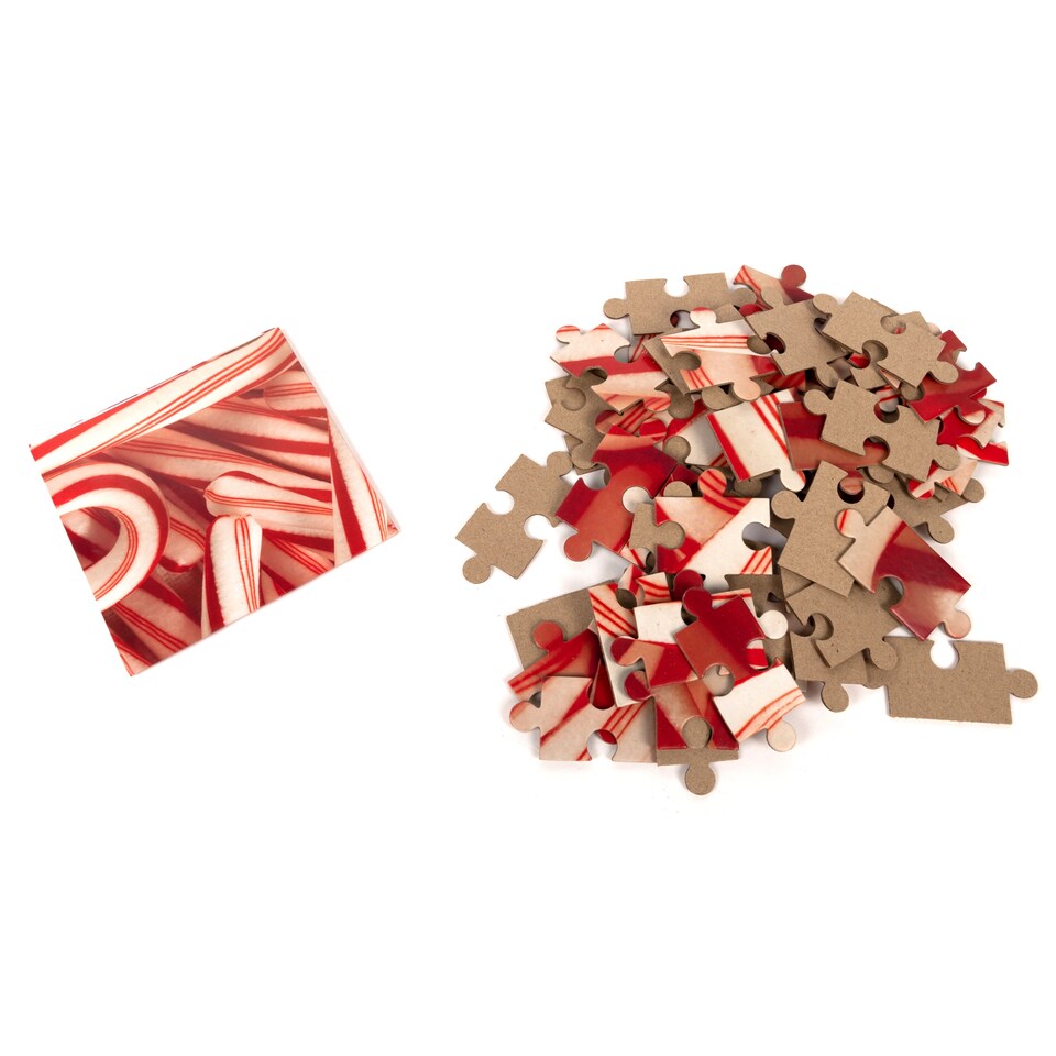 image 1 of Professor Puzzle Candy Cane Jigsaw