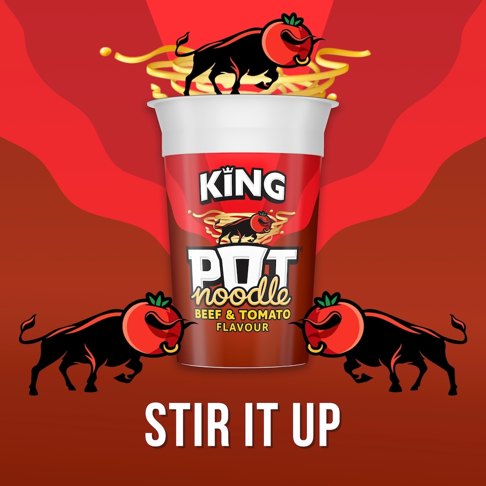 image 1 of Pot Noodle Beef & Tomato Instant Noodles King Pot 114g