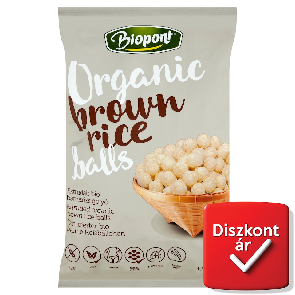image 1 of Biopont Organic Gluten-Free Brown Rice Balls 100 g