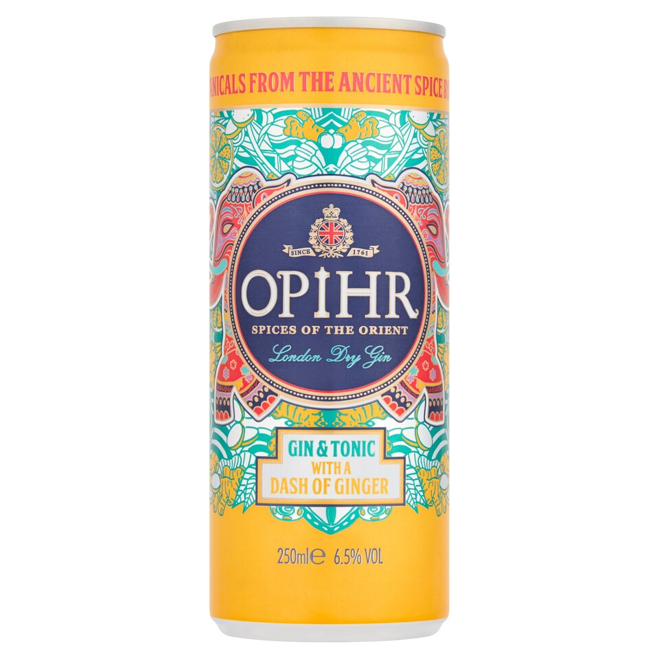 Opihr Gin & Tonic With Dash Ginger 250Ml Tesco Groceries
