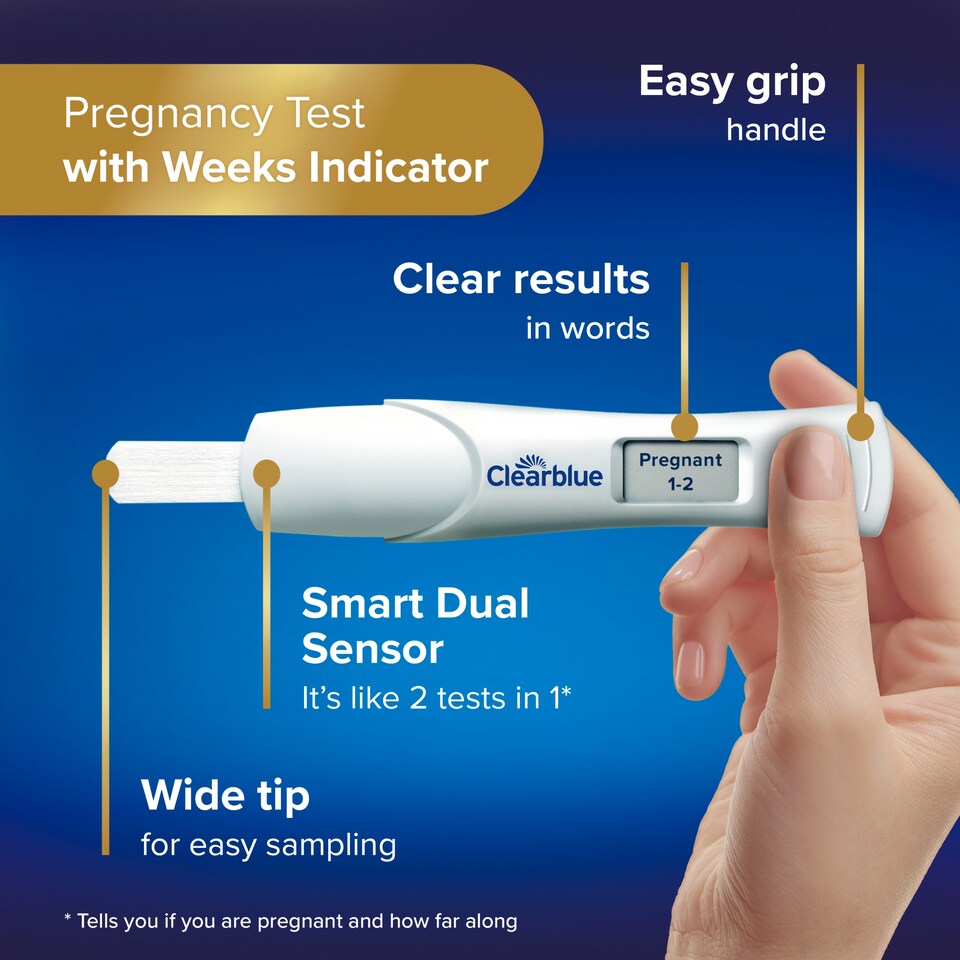 image 1 of Clearblue Double Check & Date Pregnancy Test Combo Pack with 2 Tests Kit