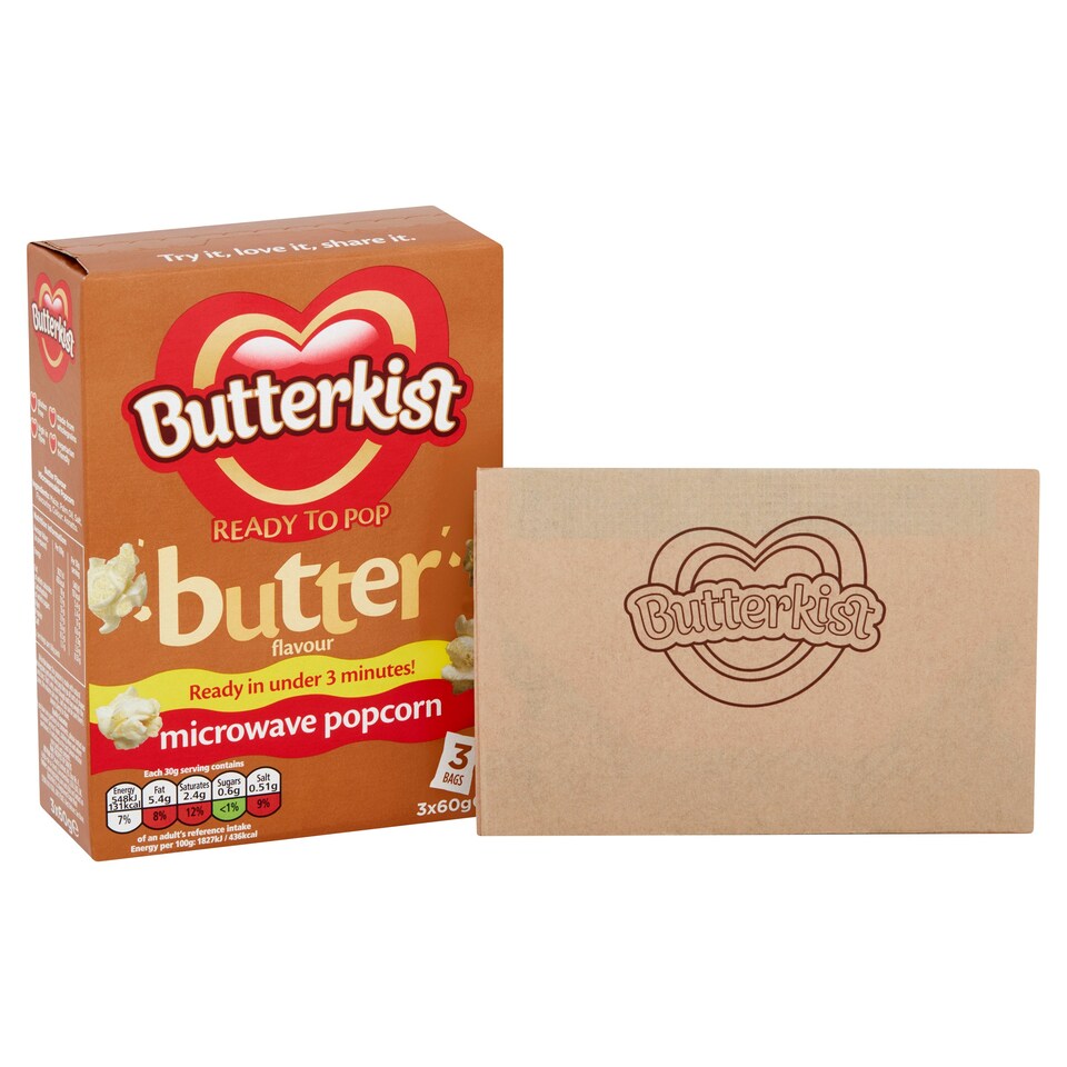 image 1 of Butterkist Microwave Butter Popcorn 3X60g