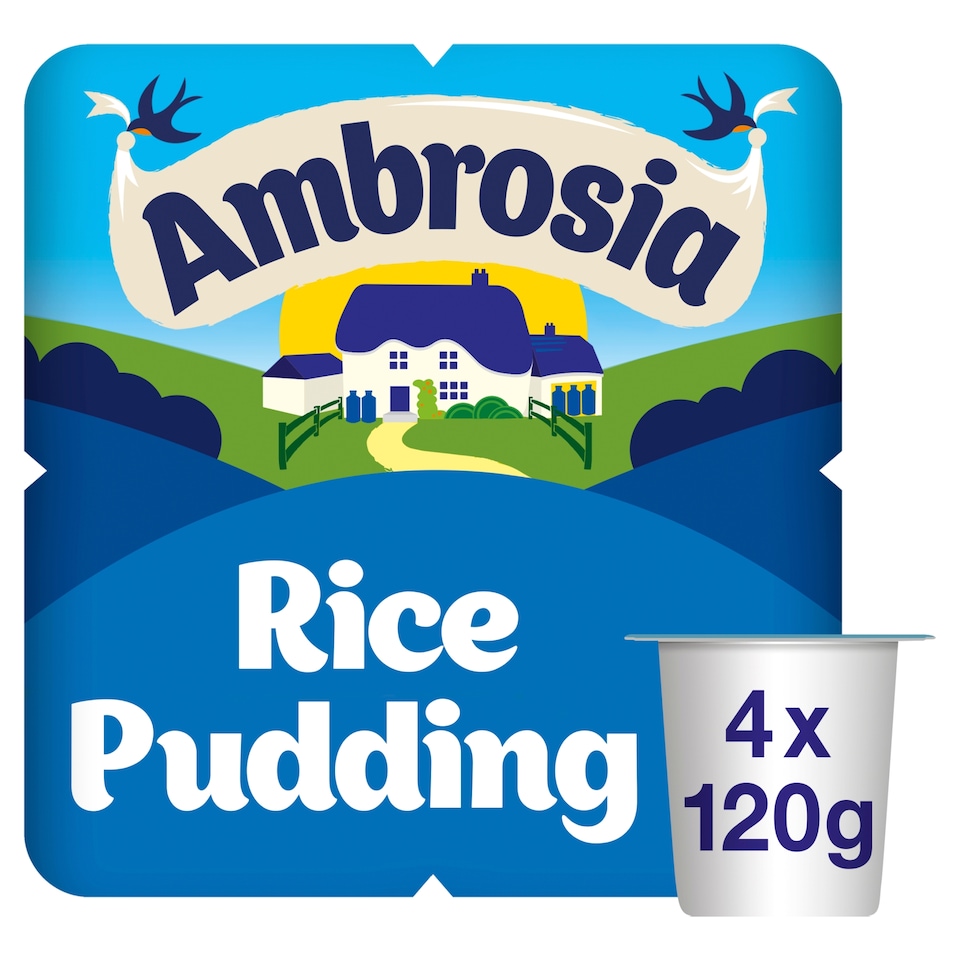 image 1 of Ambrosia Ready To Eat Creamed Rice Pudding 4 X 120G