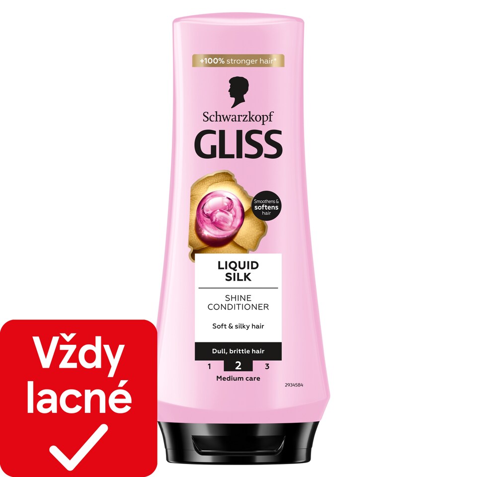 obrázok 1 z Schwarzkopf Gliss kondicionér pre lesk vlasov Liquid Silk 200 ml