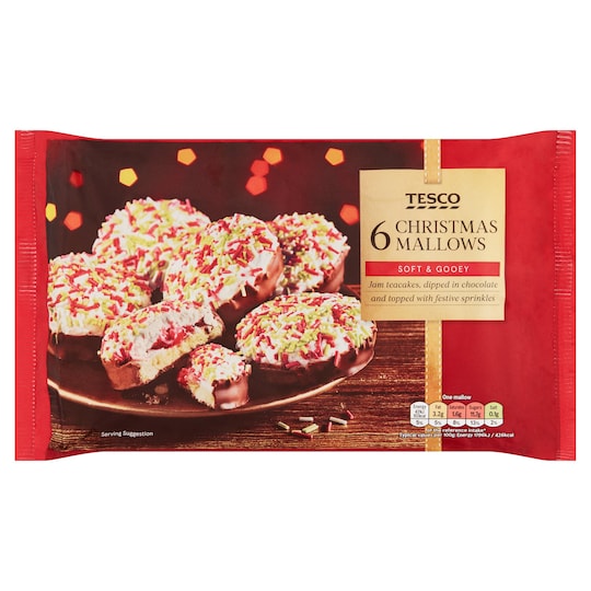 Tesco 6 Christmas Mallows 145G Tesco Groceries