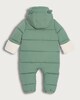 image 2 of F&F Baby Fleece Lined Shower Resistant Pramsuit in Green