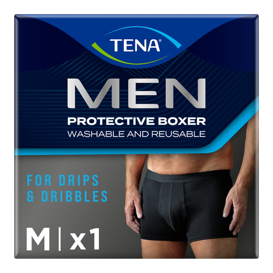 image 1 of TENA MEN Washable Incontinence Boxer Black Size Medium