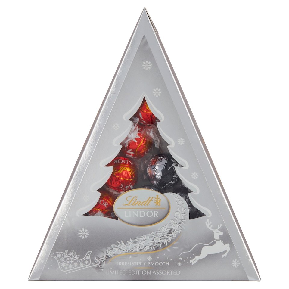 Lindt Lindor Zmes mliečnej, horkej a bielej čokolády s jemnou krémovou náplňou 125 g