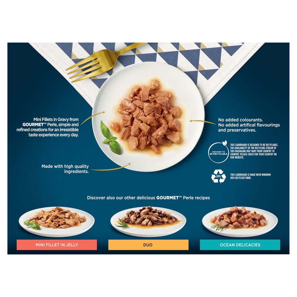 image 1 of Gourmet Perle Cat Food Chef's Collection 12X85G
