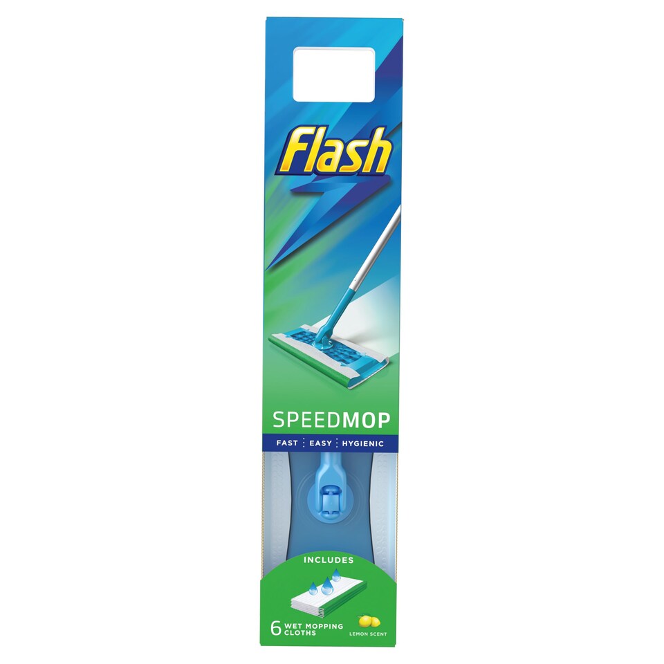 Flash Speed Mop Starter Kit And 6 Pads Tesco Groceries