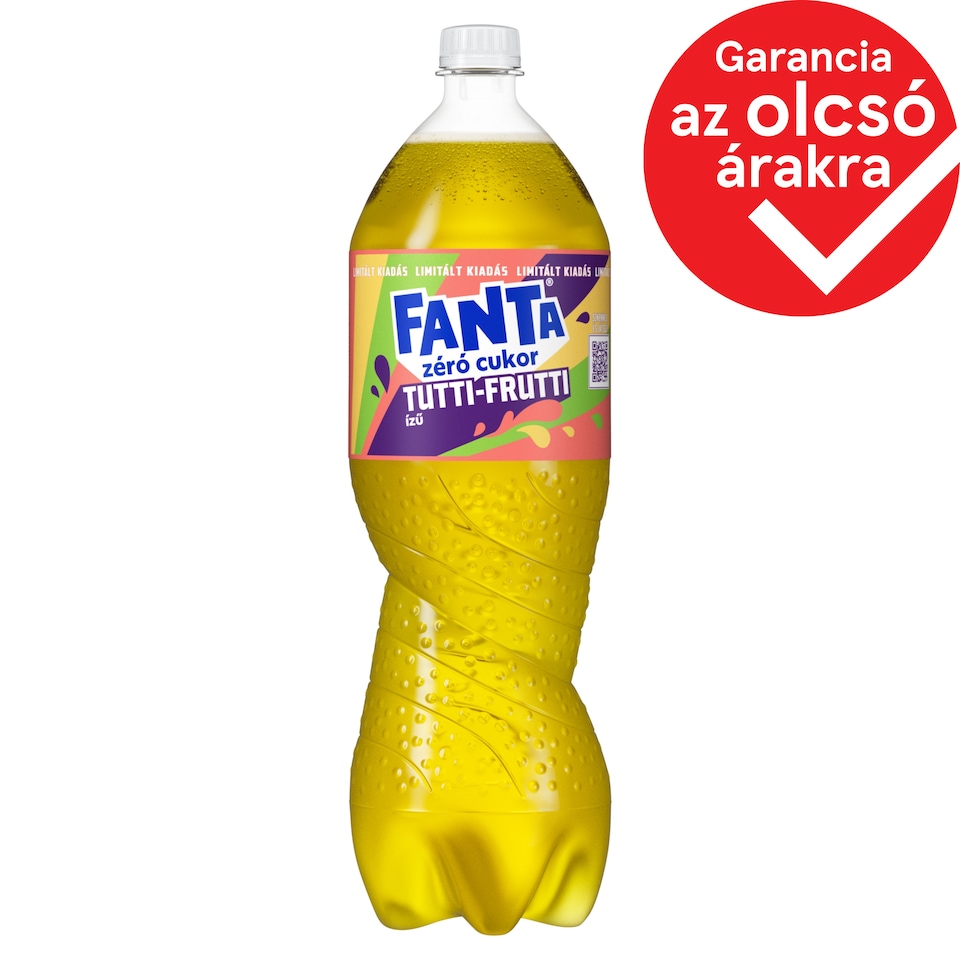 Fanta tutti-frutti ízű szénsavas energiamentes üdítőital édesítőszerekkel 1,75 l
