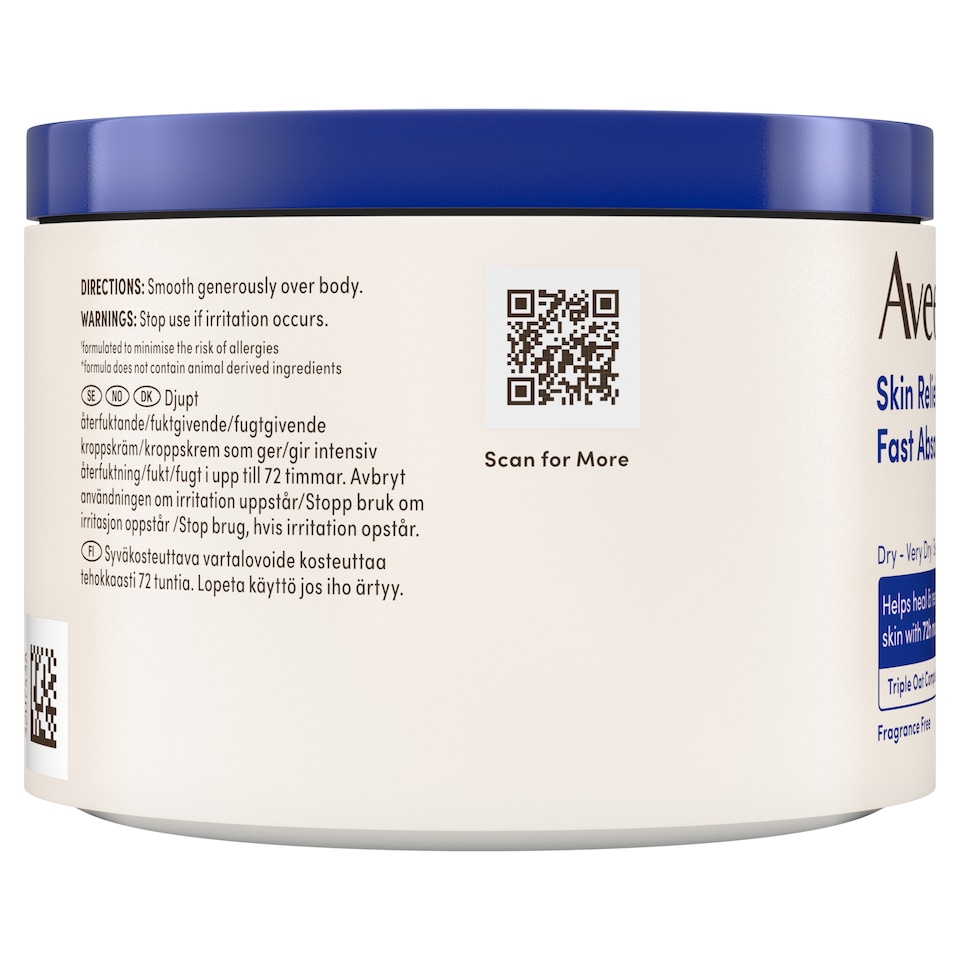 image 1 of Aveeno SKN REL Fast Absorbing Cream 400ml