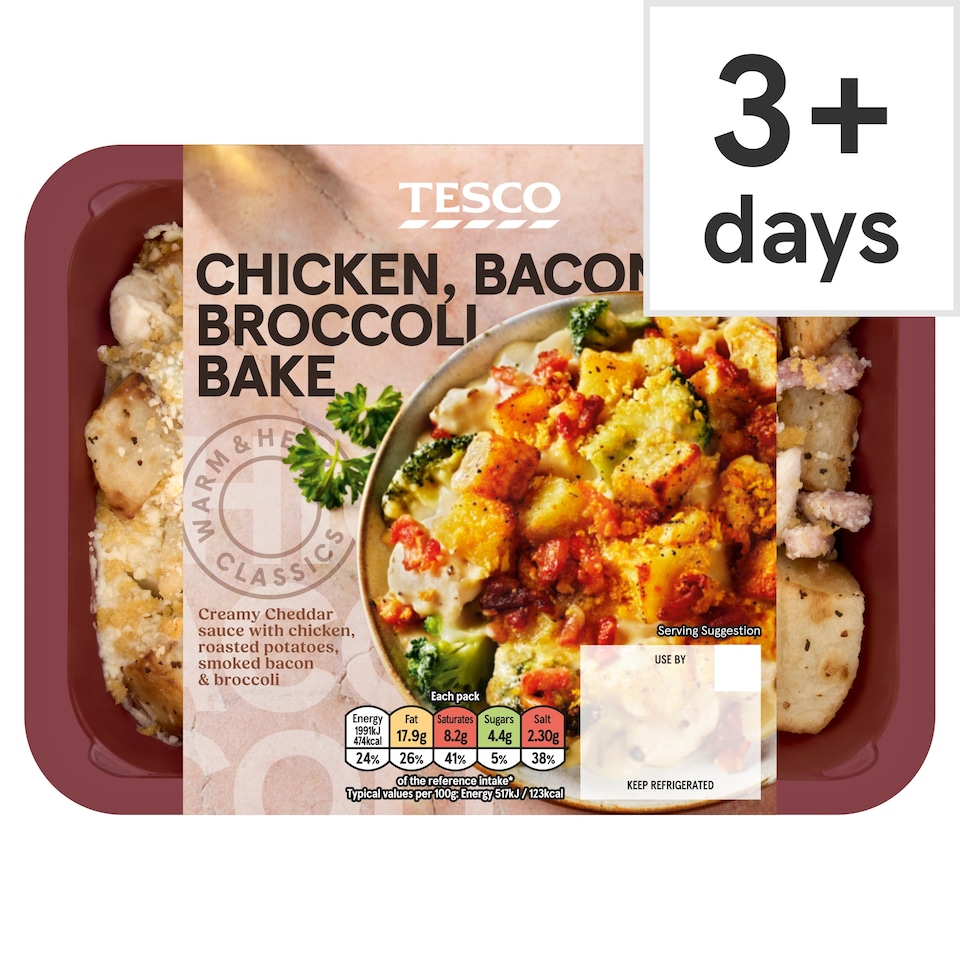 Tesco Chicken, Bacon & Broccoli Bake 400g