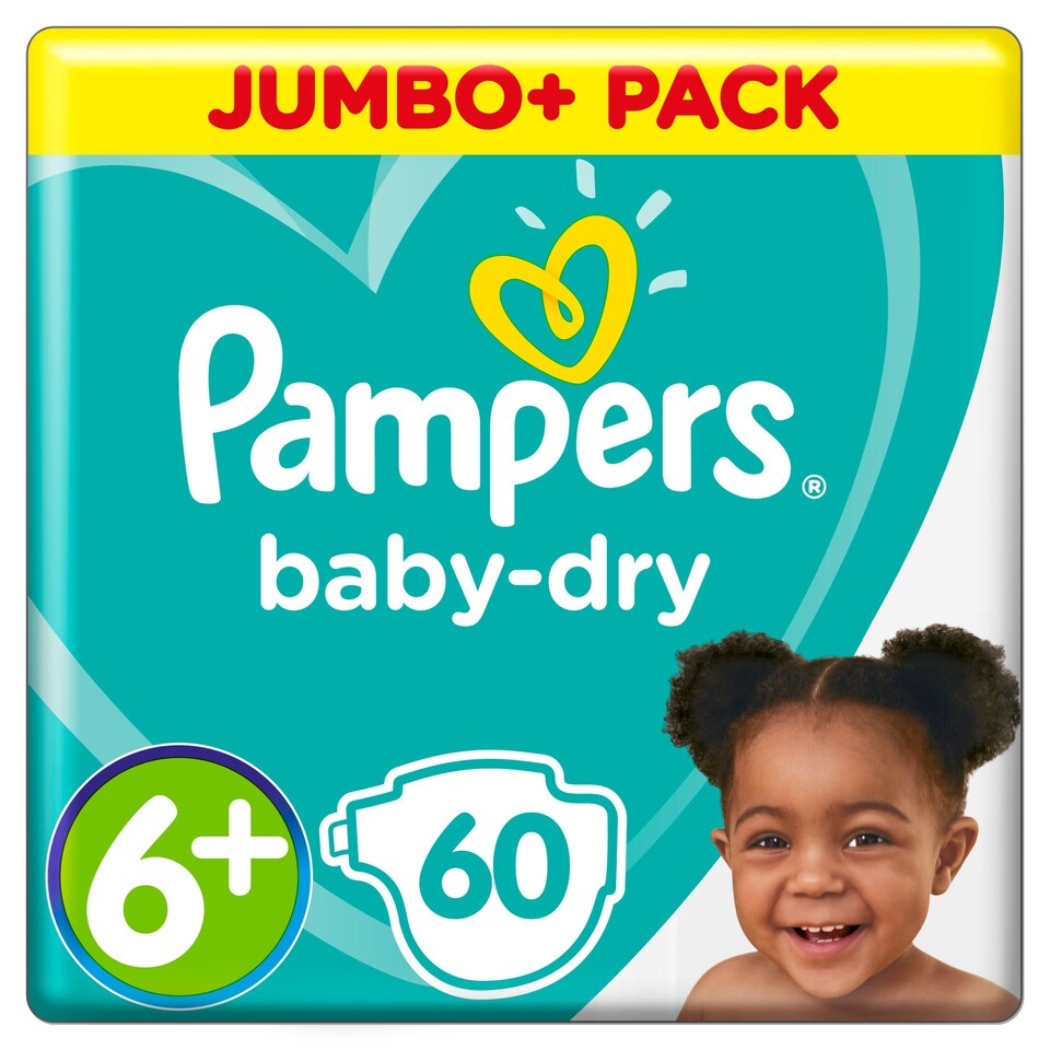 image 1 of Pampers Baby Size 6+ Jmb+ Pack 60 Nappies