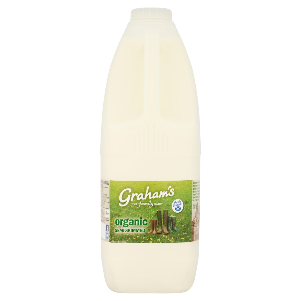 Graham's Organic Semi-Skimmed Milk 2 Litre