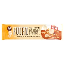 Fulfil White Chocolate Peanut & Caramel Vitamin Protein Bar 55G