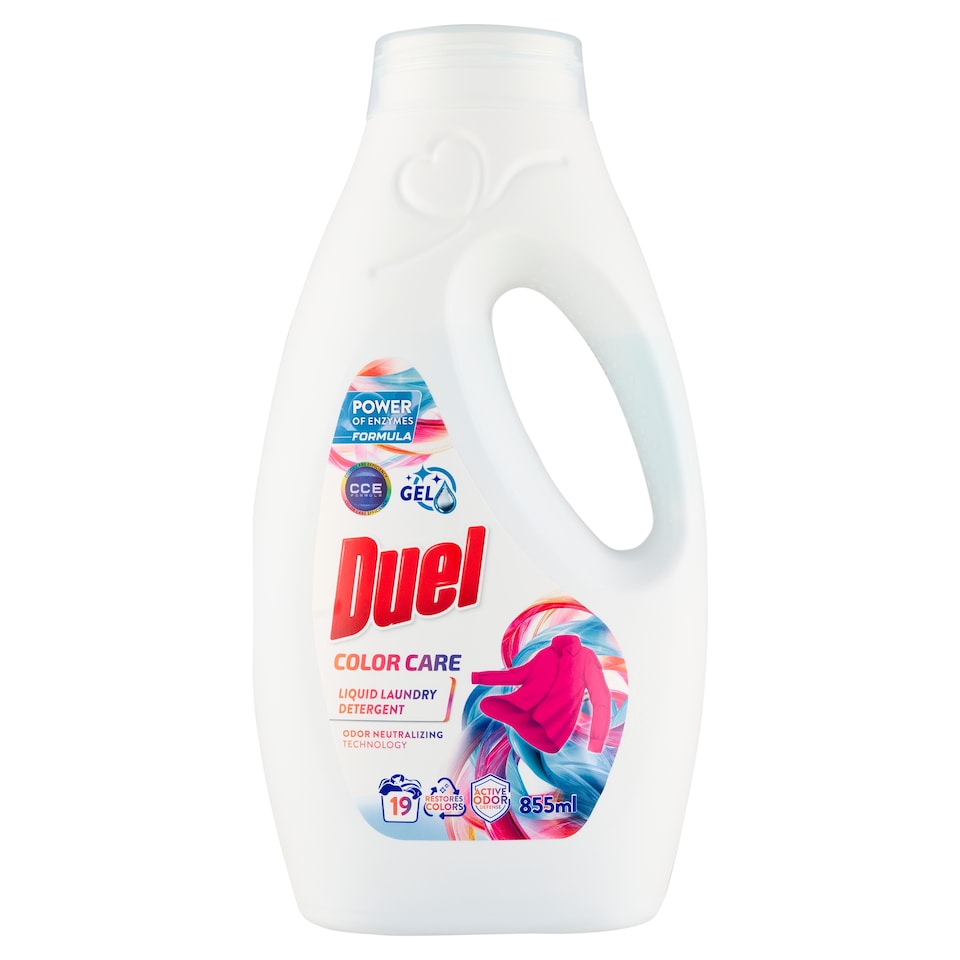 Obrázek 1 pro produkt Duel Color Care tekutý prací prostředek pro automatické pračky i ruční praní 19 praní 855ml