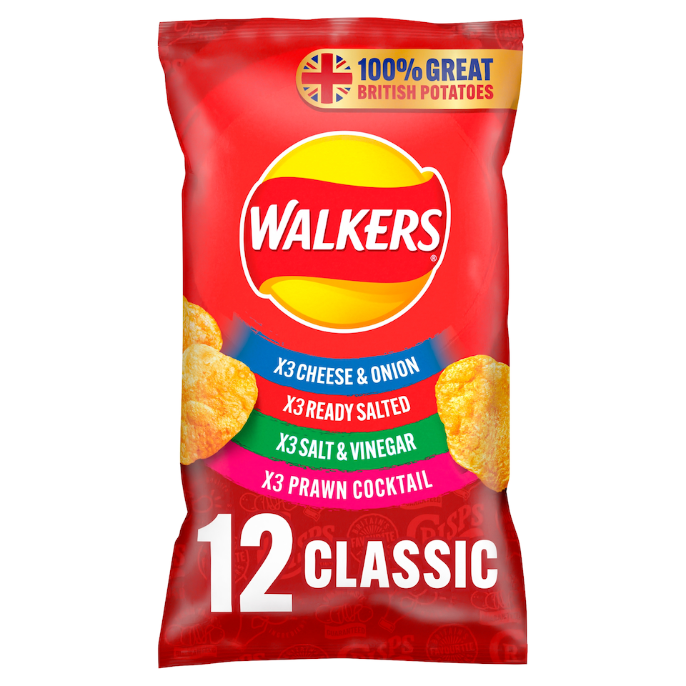 image 1 of Walkers Classic Variety Multipack Crisps 12x25g