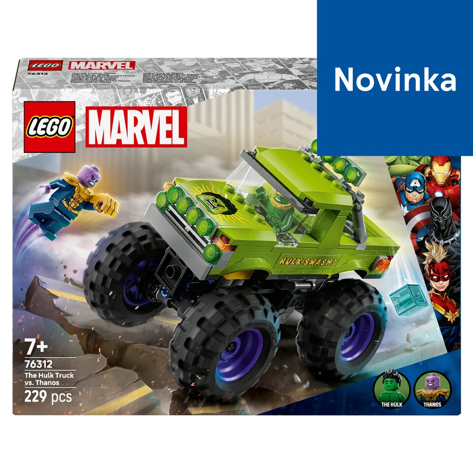 image 1 of LEGO Marvel 76312 The Hulk Truck vs. Thanos