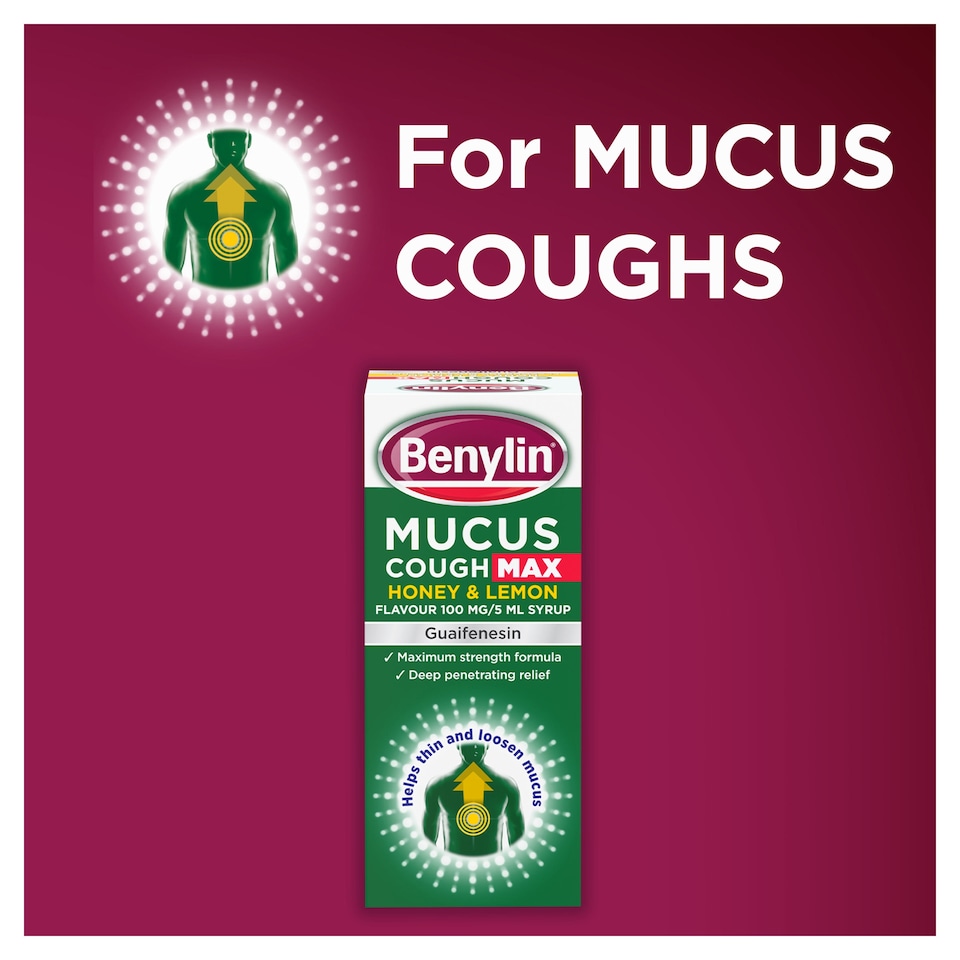 image 1 of Benylin Mucus Cough Max Syrup - Honey & Lemon 300ml