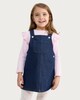 image 1 of F&F Girls 2-Piece Cotton Rich Denim Pinafore and Ruffle Sleeve Top Set in Multi Blue