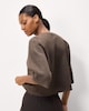 image 4 of F&F Button Up Boxy Cardigan in Chocolate