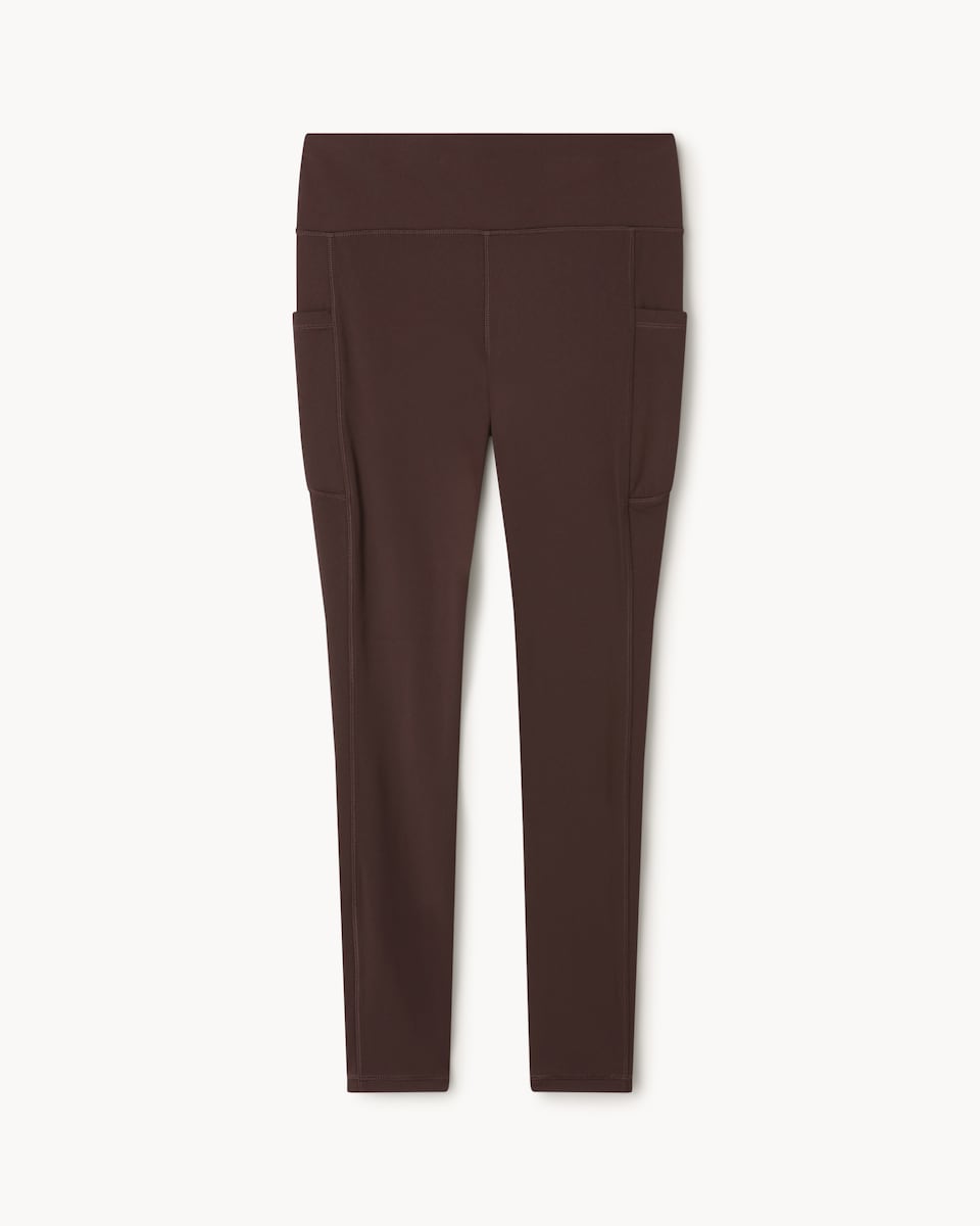 image 1 of F&F Active ULTRAMOVE High Waisted Pocket Leggings in Chocolate