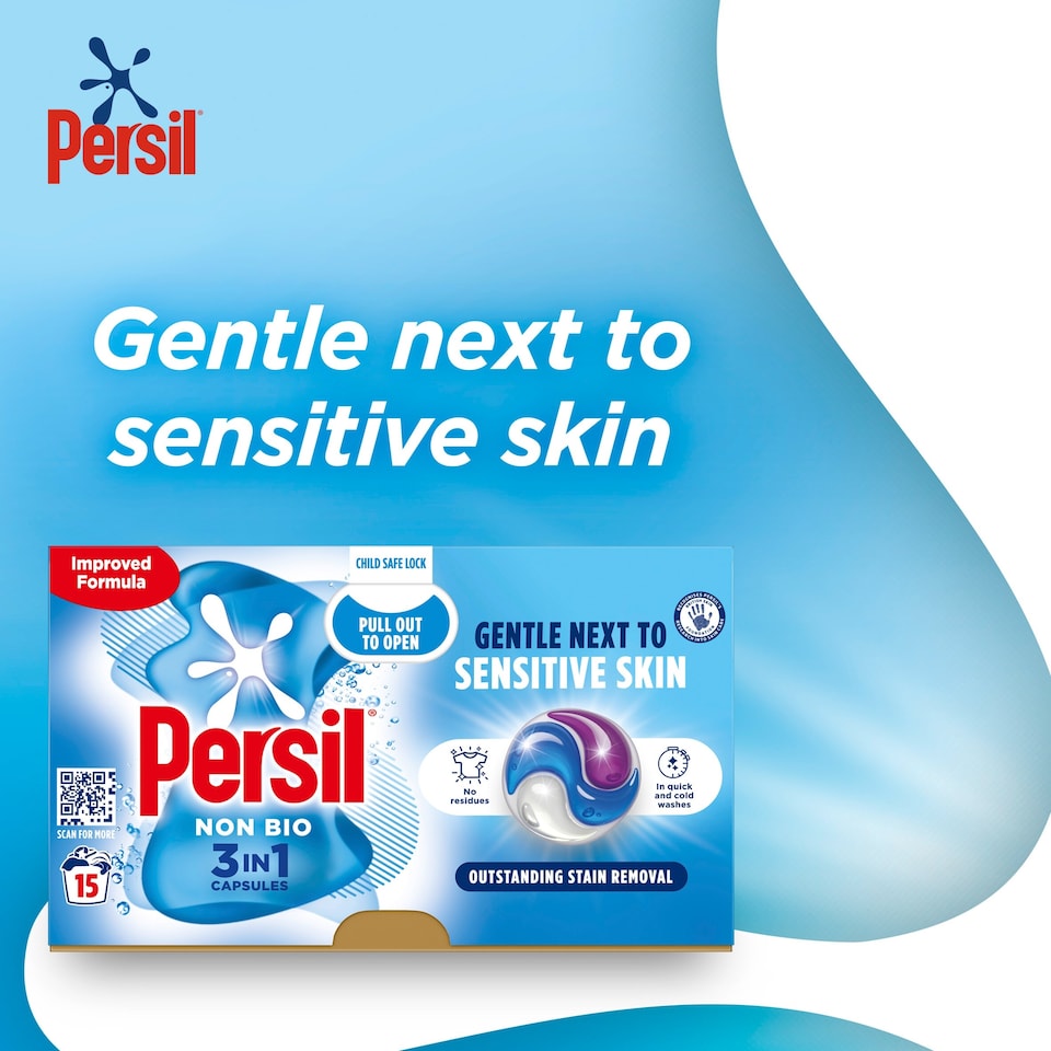 image 1 of Persil Non Bio 3 In1 Laundry Washing Capsules 15 Washes 316.5G