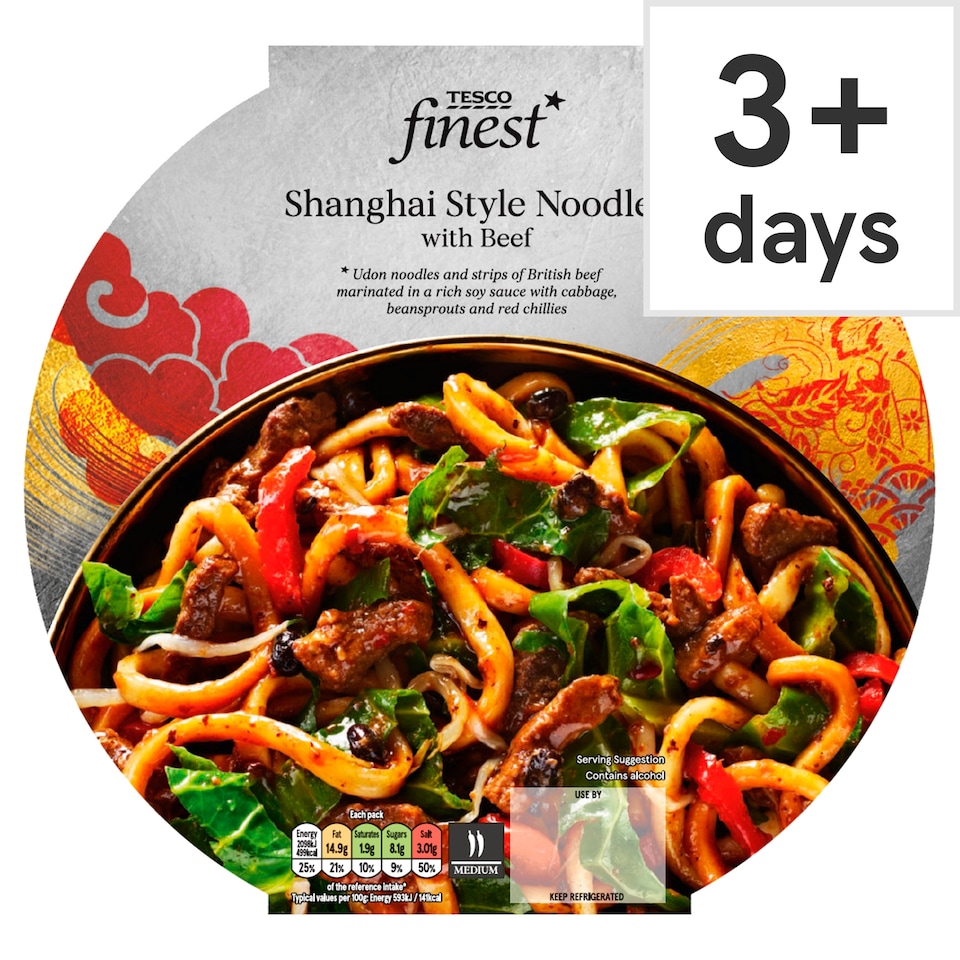 Tesco Finest Beef Shanghai Style Noodles 380g