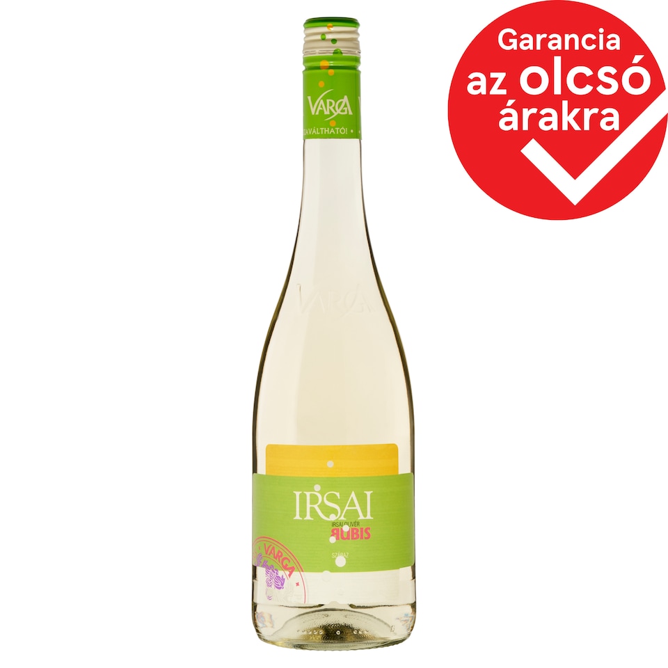 Varga Irsai Olivér Bubis szénsavas száraz fehér tájbor 10% 0,75 l
