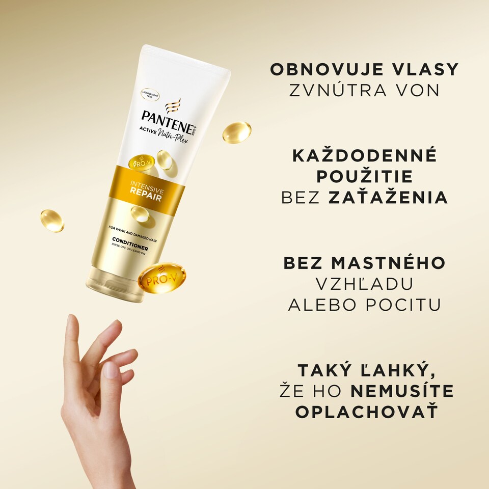 obrázok 1 z Pantene Pro-V Intensive Repair kondicionér 275 ml. Pocit ľahkosti. Active Nutri-Plex
