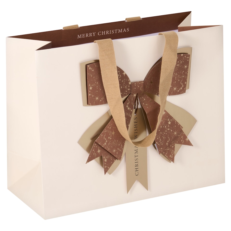 Tesco 3D Bow Large Christmas Gift Bag
