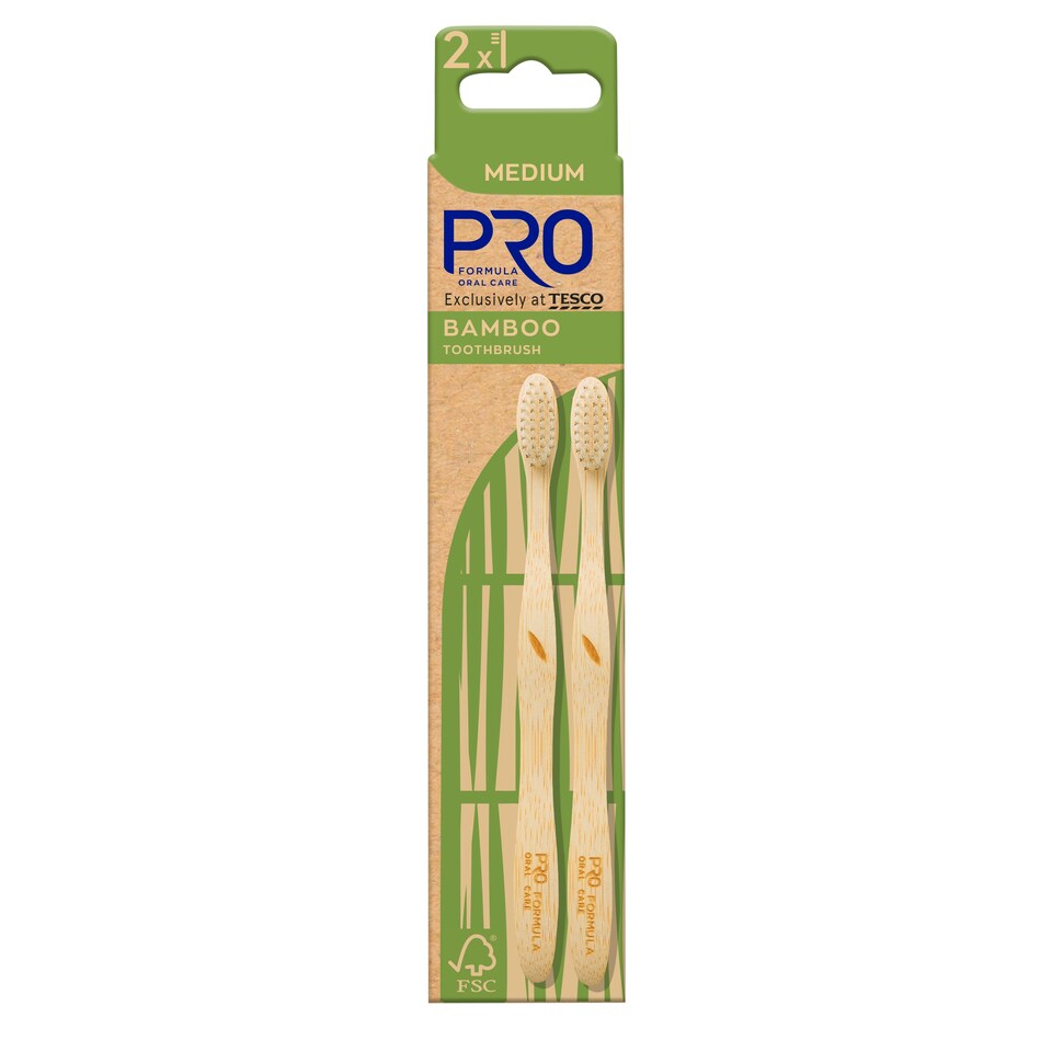 Pro Formula Bamboo Toothbrush 2 Pack