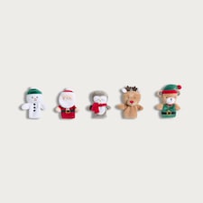 F&F Baby 5-Pack Christmas Finger Puppets in Multi