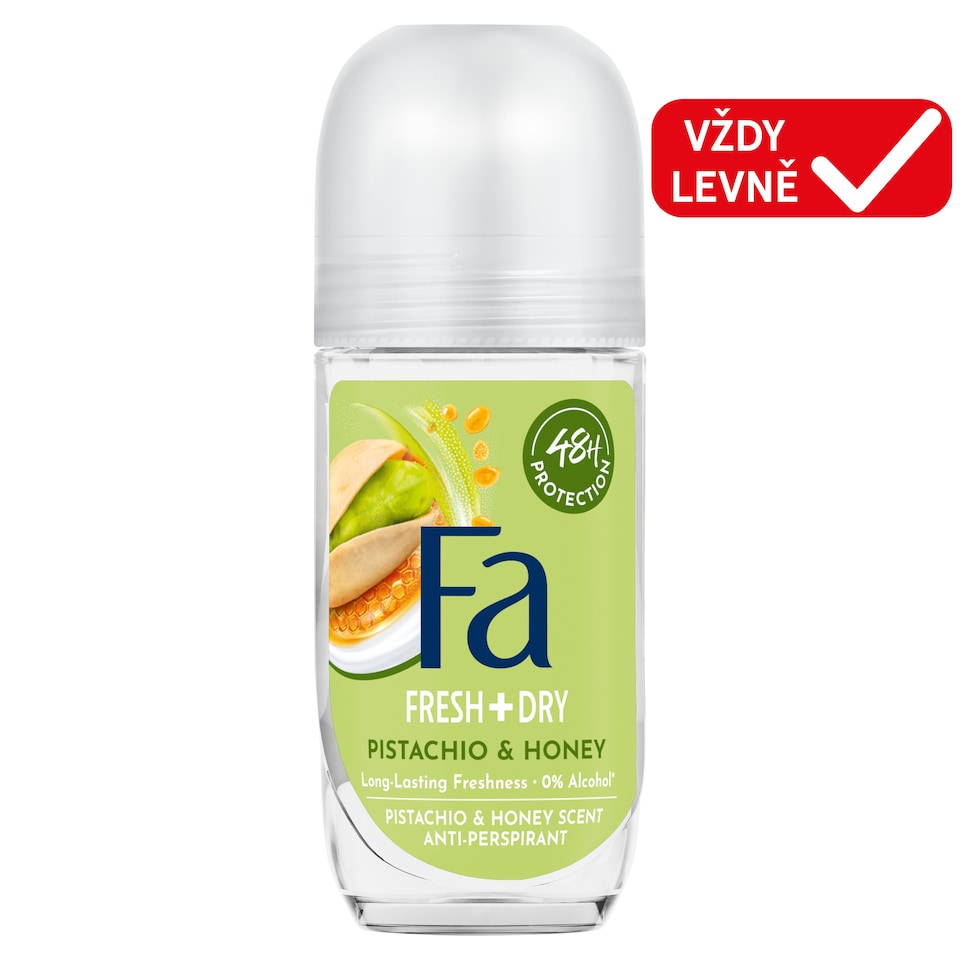 Fa Fresh+Dry Pistachio & Honey Antiperspirant Roll-On 50ml