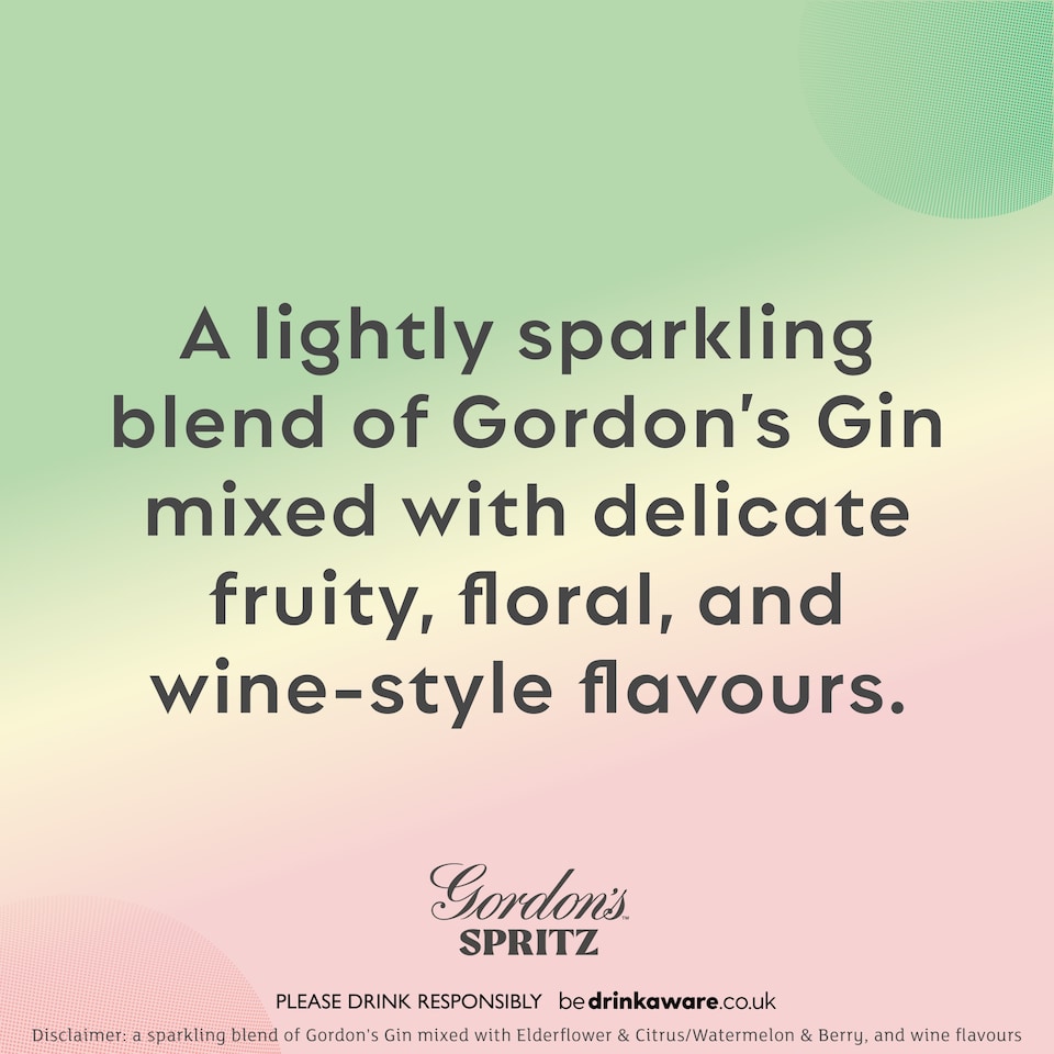 image 1 of Gordon's Spritz Watermelon and Berry 750ml