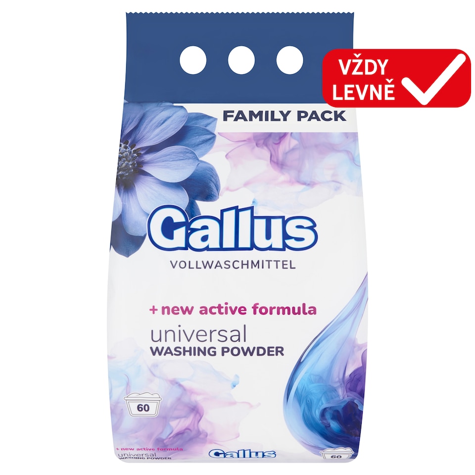 Obrázek 1 pro produkt Gallus Univerzal prací prášek 60 praní 3,6kg