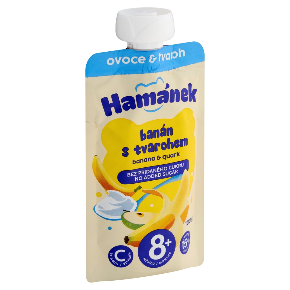 Obrázek 1 pro produkt Hamánek Banán s tvarohem 100g