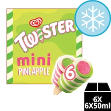Wall's Twister Mini Pineapple Ice Cream Lollies 6x50ml