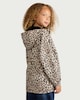 image 3 of F&F Girls Leopard Print Cinched Waist Raincoat in Multi Brown