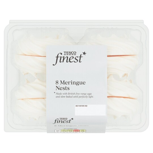 Tesco Finest Meringue Nests 8S Tesco Groceries