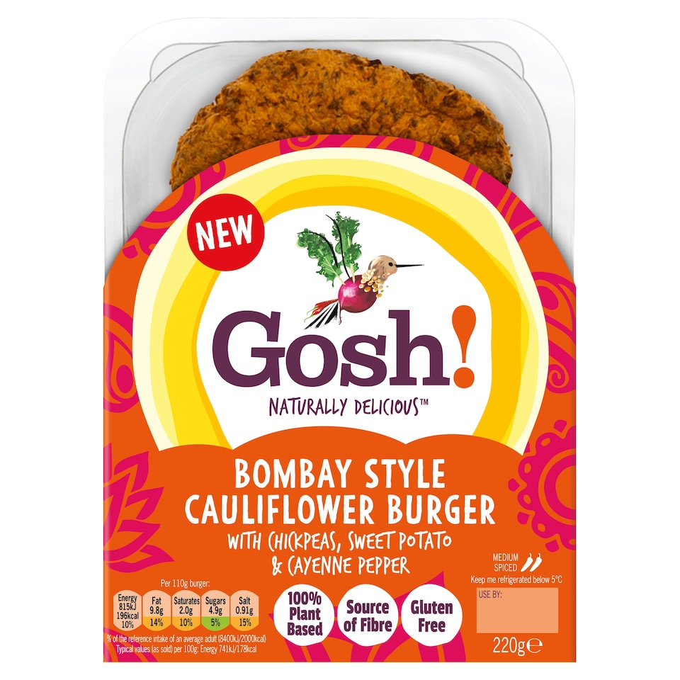 image 1 of Gosh Bombay Style Cauliflower Burger 220G
