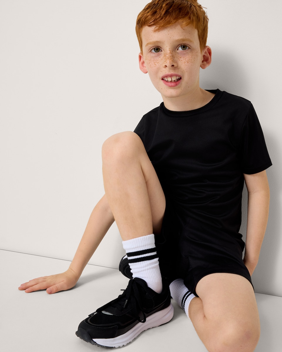 image 1 of F&F School Boys 2-Piece Sports Set in Black