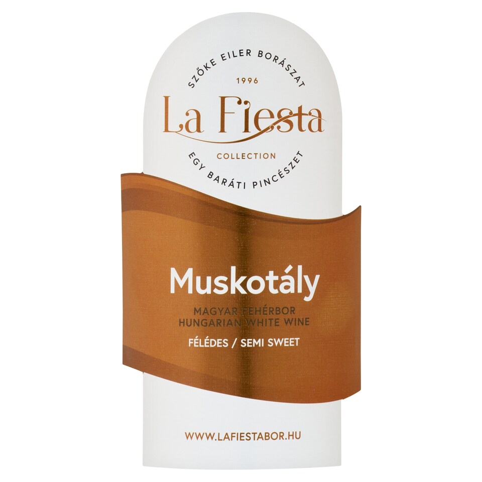 La Fiesta Duna-Tisza közi Muskotály félédes magyar fehérbor 10,5% 750 ml  1. kép